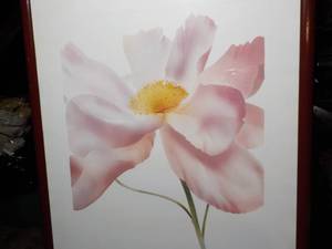 lot 394 image: Flower Print Framed -signed by Arti...