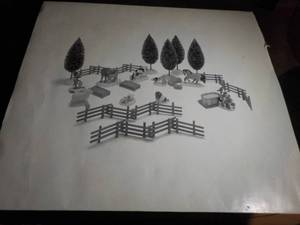 lot 483 image: Snow Village Farm Accessories Set...