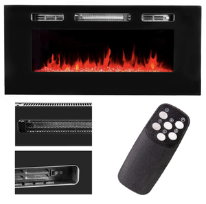lot 11 image: XTREMEPOWERUS 1500-Watt 40 in. Recessed Electric Fireplace in-Wall Wall Mounted Electric Heater Fireplace