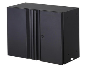 lot 25 image: HUSKY Welded 24 in. W x 18 in. H x 12 in. D 24-Gauge Wall Mounted Steel Garage Cabinet in Black