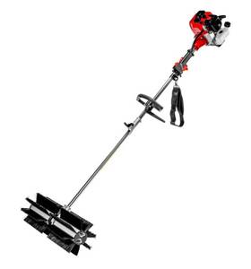 lot 27 image: EXTREMEPOWERUS 43 cc 24 in. Portable Gas Power Brush Snow Sweeper