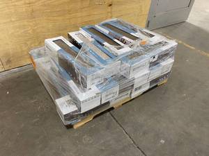 lot 61 image: LIFEPROOF Lot of 19 Cases of-  Coffee Wood 6 in. x 24 in. Glazed Porcelain Floor and Wall Tile (14.55 sq. ft.  case). 276 total sq. ft.