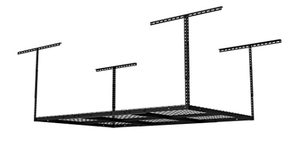 lot 74 image: FLEXIMOUNTS 4 X 6 OVERHEAD GARAGE STORAGE RACK BLACK