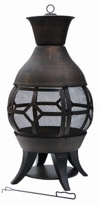 lot 81 image: HAMPTON BAY Lokia 20 in. Cast Iron Chimenea