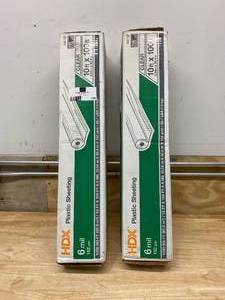 lot 103 image: HDX Lot of 2-   10 ft. x 100 ft. Clear 6 mil. Plastic Sheeting