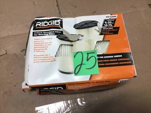 1-Layer Standard Pleated Paper Filter for Most 5 Gal. and Larger RIDGID WetDry Shop Vacuums (2-Pack) by RIDGID&nbsp in good condition
