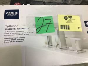 Tallinn 8 in. Widespread 2-Handle Bathroom Faucet in StarLight Chrome by GROHE in good condition