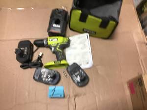 lot 1 image: 18-Volt ONE Lithium-Ion Cordless 14 in. Impact Driver Kit with (2) 1.5 Ah Batteries, Charger, and Bag by RYOBI in good condition
