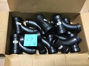 lot 9 image: 2 in. x 2 in. x 1-12 in. ABS DWV All Hub Long-Sweep Sanitary Tee  in good condition