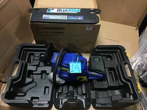 lot 14 image: 2-In-1 20 in. and 14 in. 45cc Gas Chainsaw Combo with Blow Molded Case by Blue Max  in good condition