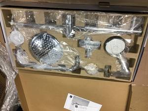 lot 29 image: Vitalio 5-spray 7 in. Dual Shower Head and Handheld Shower Head in Chrome by GROHE  in good condition