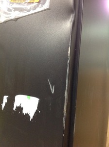 lot 102 image: Heavy Duty Welded  in. W x 81 in. H x 24 in. D Steel Garage Cabinet Set in Black  Damage and missing key please review the photo  