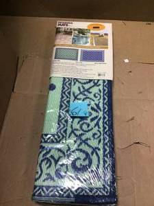 lot 61 image: Classic BlueLight-Green 6 ft. x 9 ft. Reversible Mat by Reversible Mats  in good condition