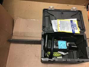 lot 69 image: 16 in. 37cc 2-Cycle Gas Chainsaw with Heavy-Duty Case by RYOBI  in good condition