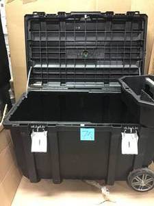 lot 75 image: 37 in. Rolling Tool Box Utility Cart Black by Husky  in good condition