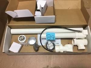 lot 80 image: KOHLER 1.5-in Brushed Chrome Cable Drive Drain  in good condition