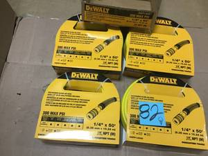lot 82 image: 50 ft. x 14 in. Air Hose by DEWALT  in good condition