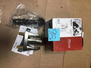 lot 98 image: Venturi 4 in. Centerset 2-Handle Bathroom Faucet in Spot Defense Brushed Nickel by Pfister  in good condition