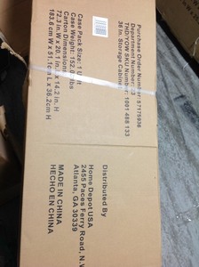 lot 111 image: 72 in. H x 36 in. W x 18 in. D Steel Tall Garage Cabinet  in good condition