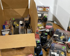 lot 57 image: BULK LOT Trailer Connection and Electrical Connectors, Locks, etc