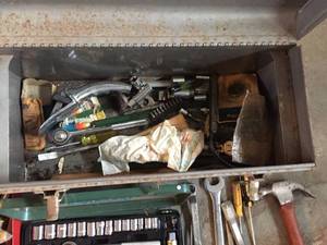 lot 12 image: Large Craftsman Tool Box Full of Tools