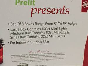 lot 23 image: Set of Three Backlit Christmas Deco Boxes