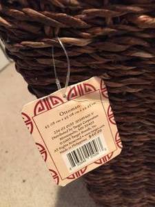lot 77 image: Wicker Ottoman