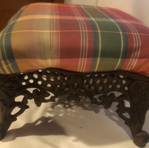 lot 166 image: Pair of Foot Stools with Metal Bases