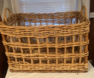 lot 161 image: Large Basket with a White King Coverlet