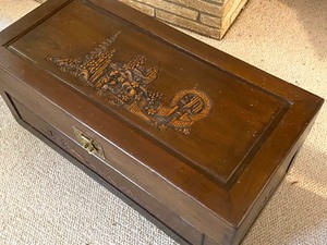 lot 96 image: Asian Inspired Carved Trunk