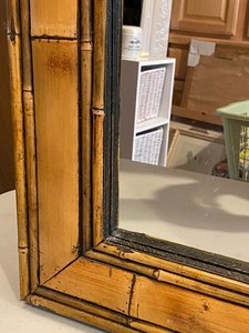 lot 42 image: Bamboo Style Decorative Wall Mirror