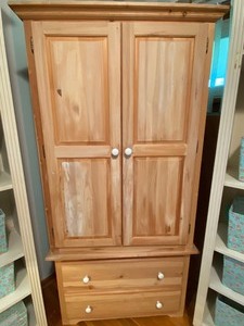 lot 53 image: Wood Armoire Cabinet