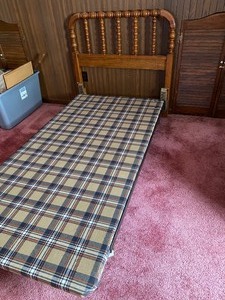 lot 22 image: Pair of Jinny Lind Twin Headboards