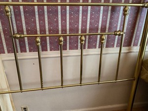 lot 26 image: Brass Headboard