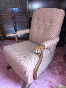 lot 31 image: Vintage Upholstered Rocking Chair