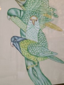 lot 5 image: Large Framed Silkscreen Painting