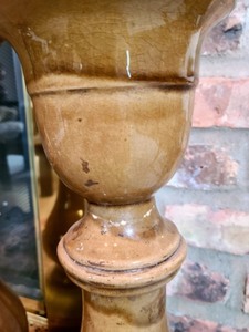 lot 9 image: Pair of Ceramic Pilar Candleholders