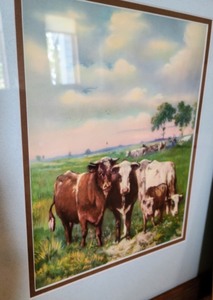 lot 13 image: Pair of Fun Cow Prints