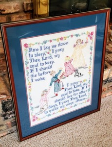 lot 18 image: Framed Embroidered Linen