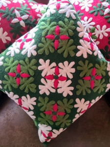 lot 37 image: Pottery Barn Christmas Throw Pillows
