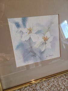 lot 36 image: Pair of Framed Floral Prints