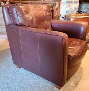lot 55 image: Leather Armchair