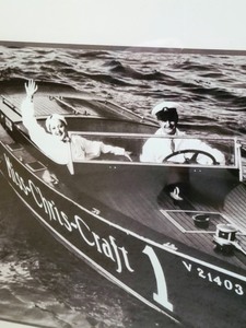 lot 64 image: Vintage Framed Chris Craft Photograph #1