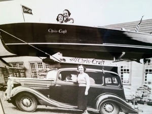 lot 65 image: Vintage Framed Chris Craft Photograph #2
