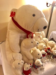 lot 12 image: Lot of 14 Coca-Cola Cuddly Plush Bears