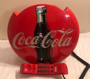 lot 34 image: Vintage Coca-Cola Round Red Phone