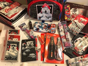 lot 70 image: Coca-Cola Backpack and MANY Supplies