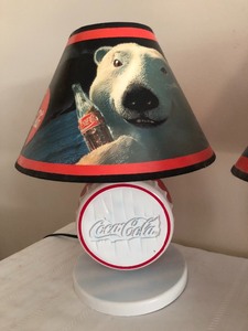 lot 101 image: Pair of Coca-Cola Lamps