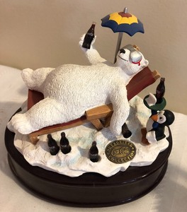 lot 111 image: Coca-Cola Authorized Collection Musical Statues