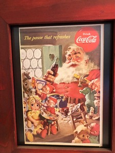 lot 117 image: 2 Framed Coca-Cola Advertisements